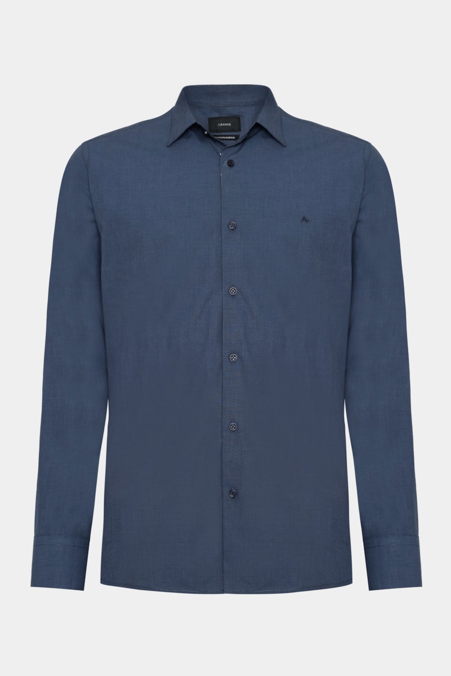 Camisa Manga Longa Algodão Egípcio Barolo Azul Escuro — foto 6 de 7