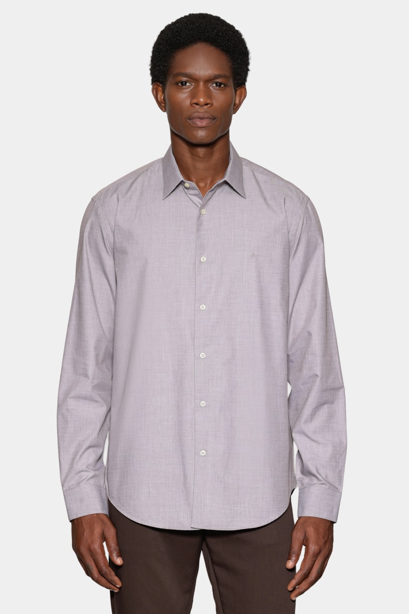 Camisa Manga Longa Algodão Egípcio Barolo Cafe