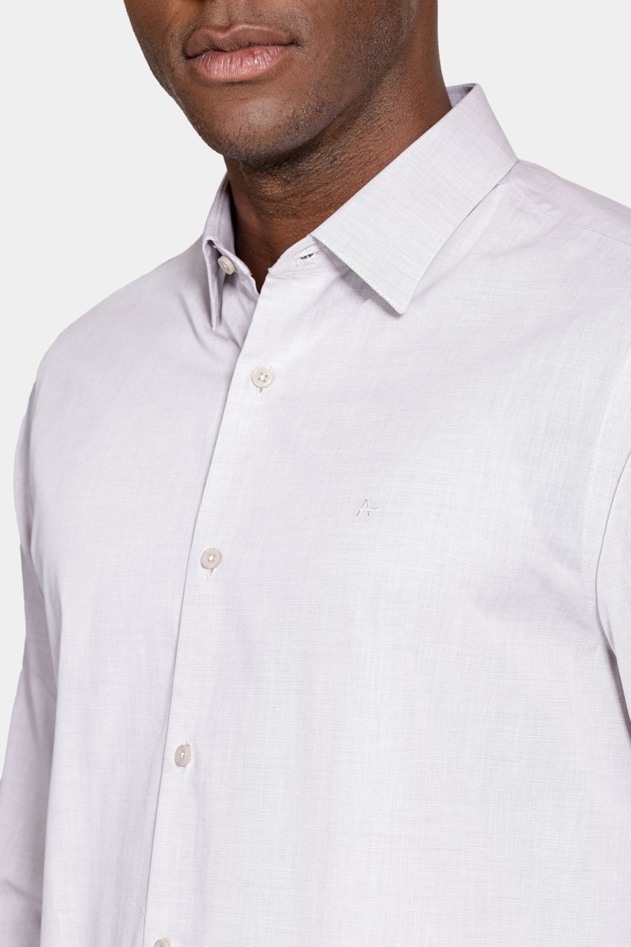 Camisa Manga Longa Algodão Egípcio Barolo Natural — foto 3 de 6