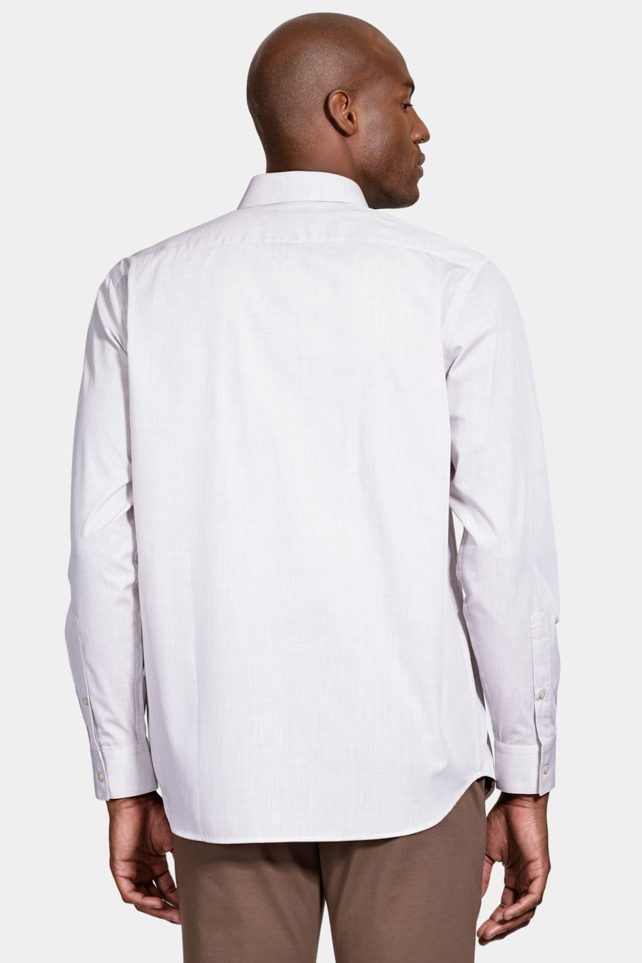 Camisa Manga Longa Algodão Egípcio Barolo Natural — foto 4 de 6