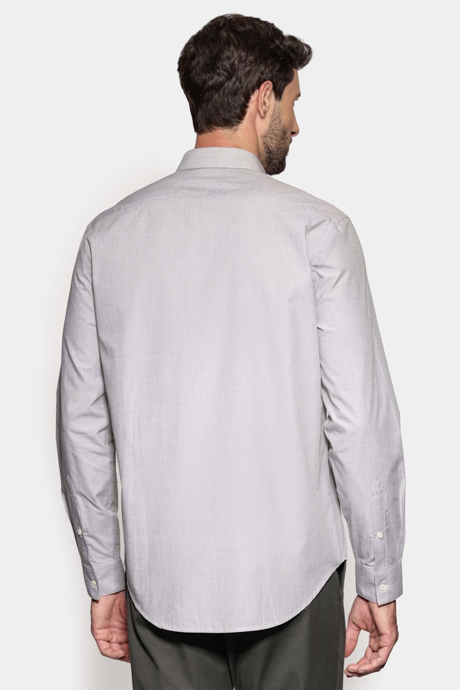 Camisa Manga Longa Algodão Egípcio Barolo Verde Folha — foto 4 de 6