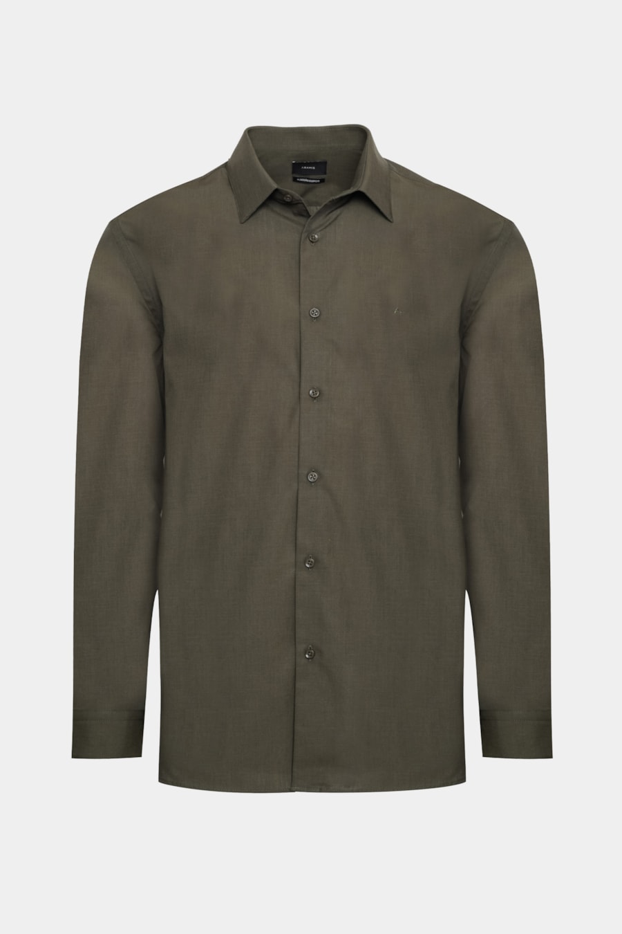 Camisa Manga Longa Algodão Egípcio Barolo Verde Garrafa — foto 6 de 6