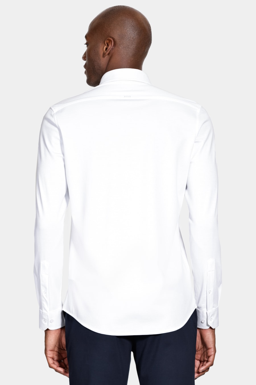 Camisa Manga Longa Algodão Jersey Mercerizada Branco — foto 4 de 6