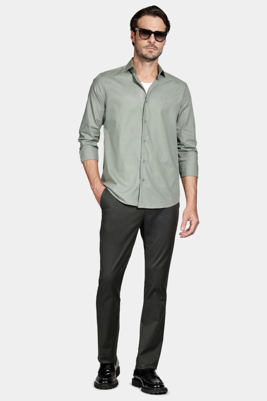 Camisa Manga Longa Algodão Listrada Cacto C/ Verde — foto 2 de 6