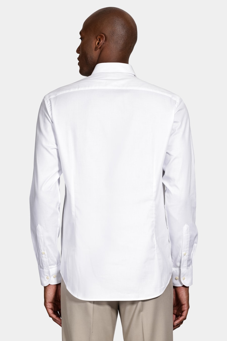 Camisa Manga Longa Algodão Maquineta Stretch Branco — foto 4 de 6