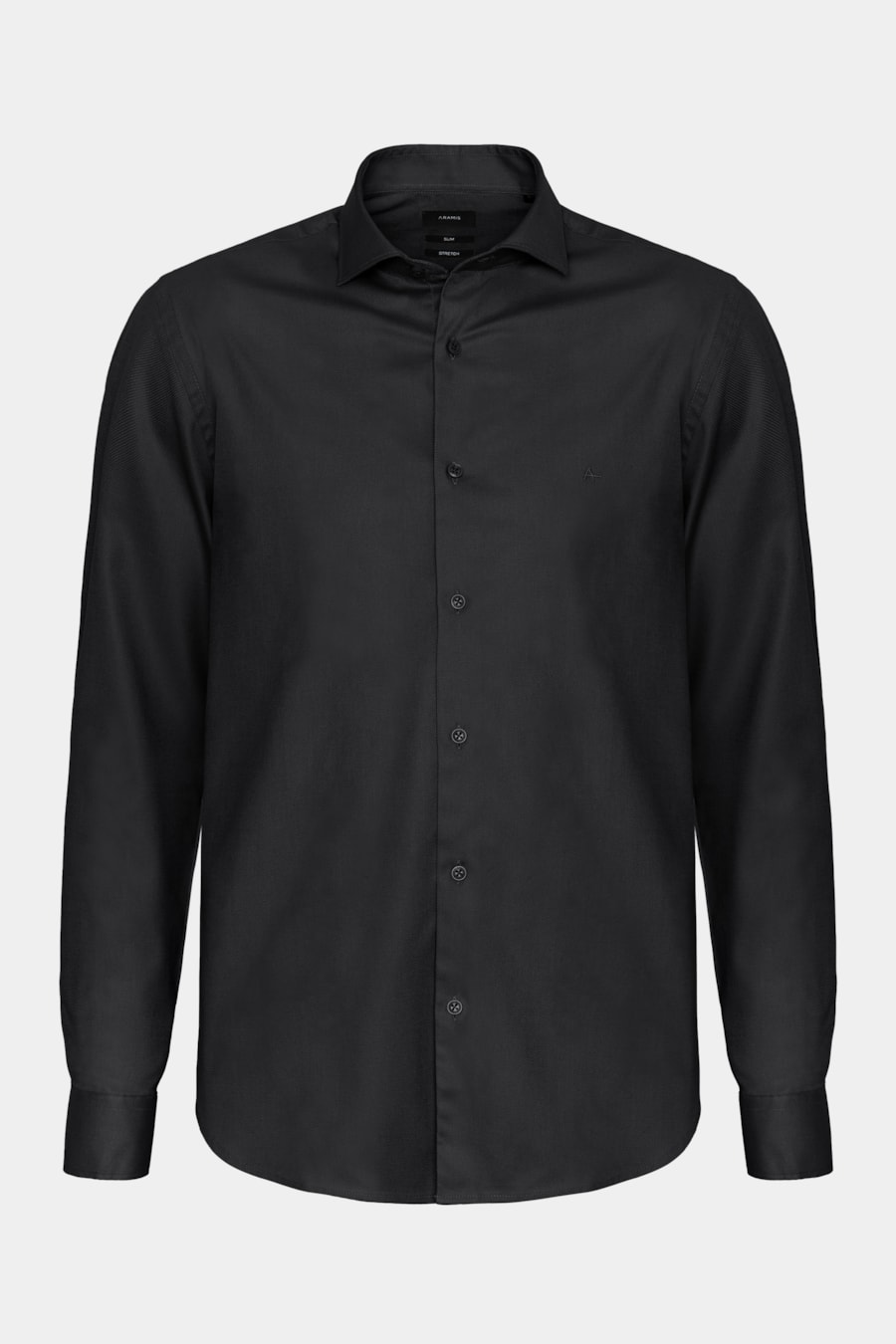 Camisa Manga Longa Algodão Maquineta Stretch Preto — foto 5 de 6