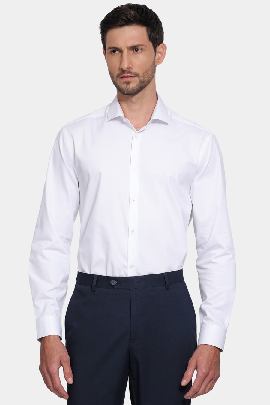 Camisa Manga Longa Algodão Misto Branco — foto 1 de 7