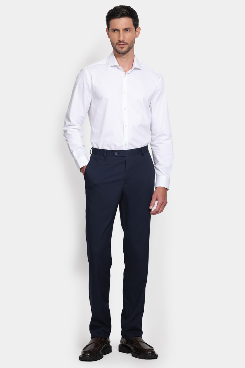Camisa Manga Longa Algodão Misto Branco