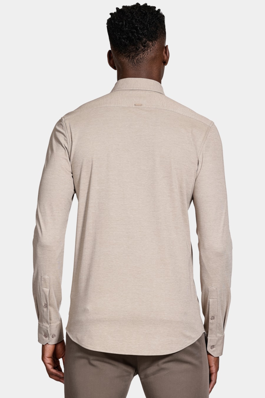 Camisa Manga Longa Algodão Piquet Mercerizada Caqui — foto 4 de 7