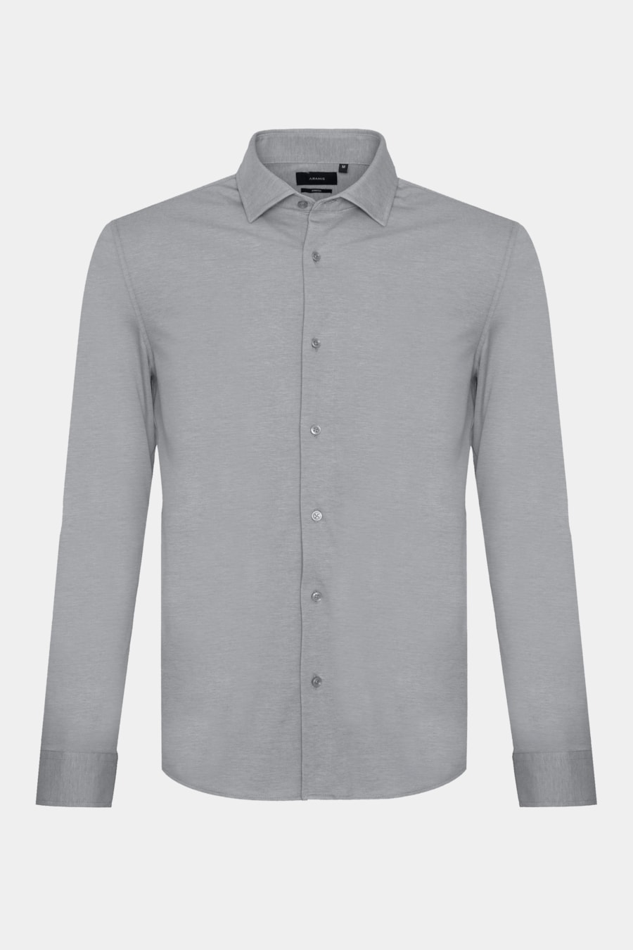 Camisa Manga Longa Algodão Piquet Mercerizada Cinza Mescla — foto 5 de 6