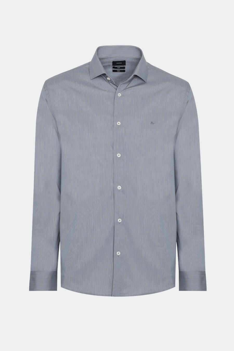 Camisa Manga Longa Algodão Tech Xadrez Branco/Azul Jeans — foto 5 de 6