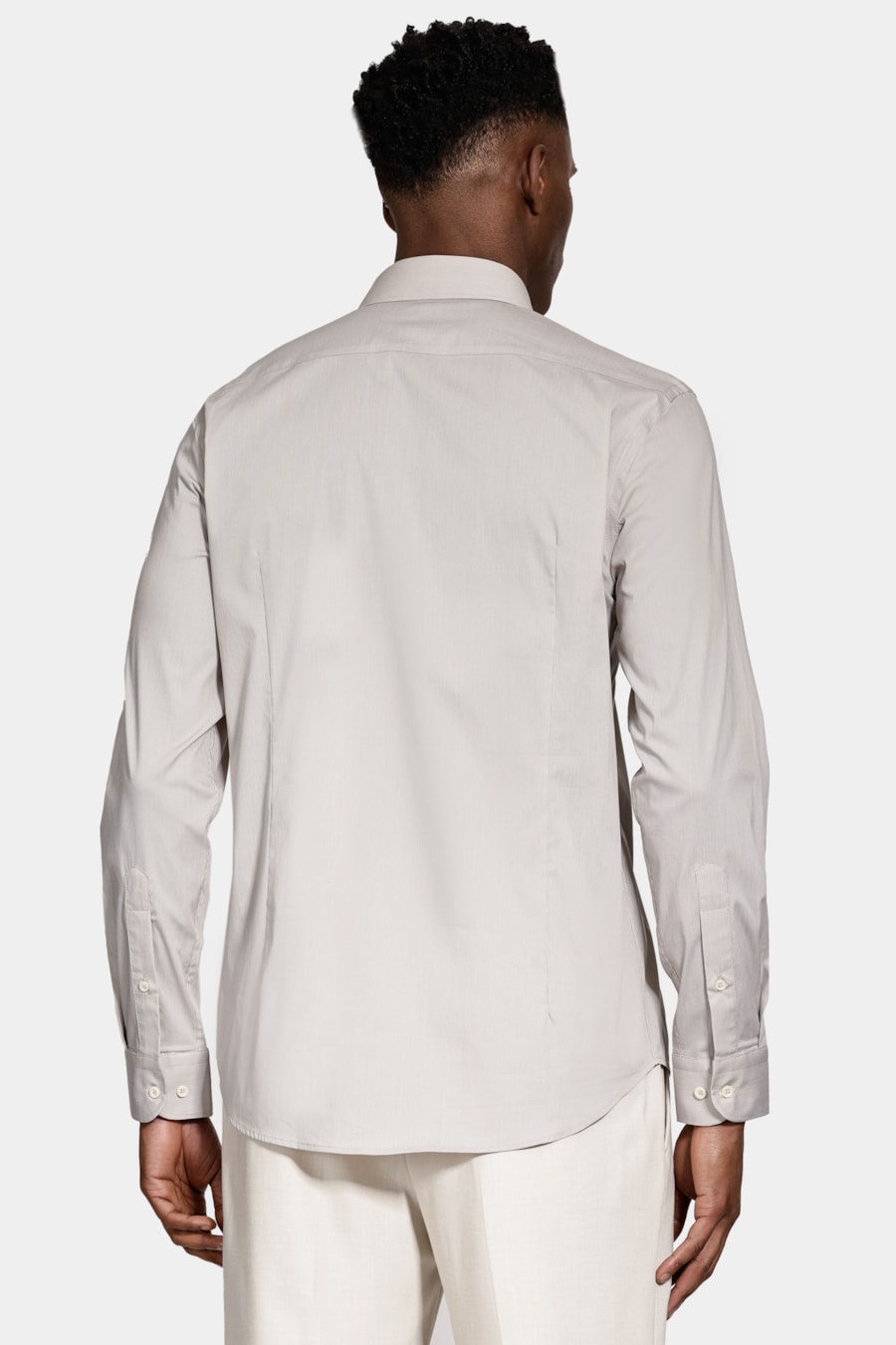 Camisa Manga Longa Algodão Tech Xadrez Caqui / Branco — foto 4 de 6