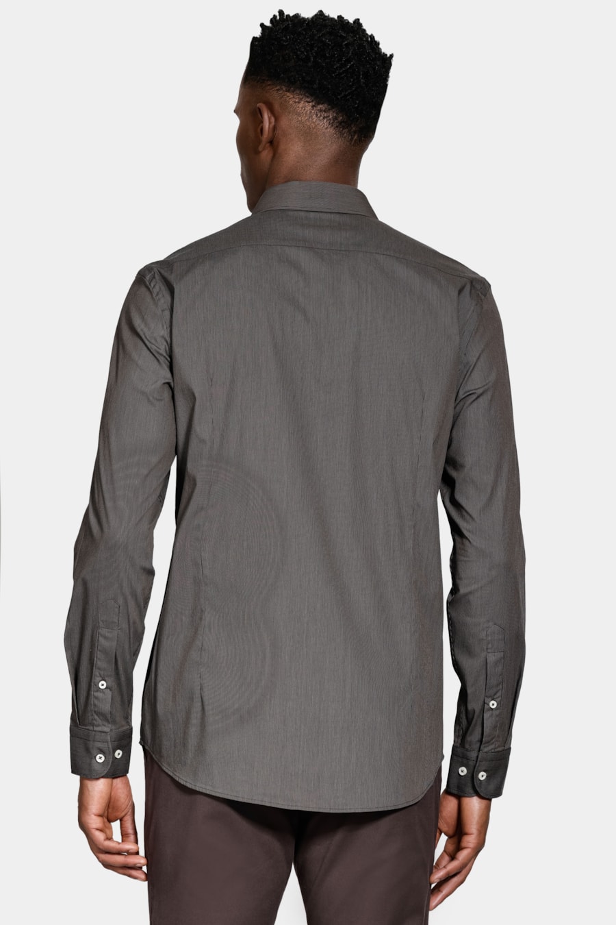 Camisa Manga Longa Algodão Tech Xadrez Preto C/ Caqui — foto 4 de 6
