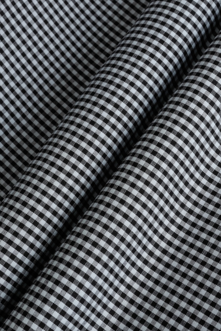 Camisa Manga Longa Algodão Xadrez Vichy Azul Cl C/Preto — foto 2 de 2