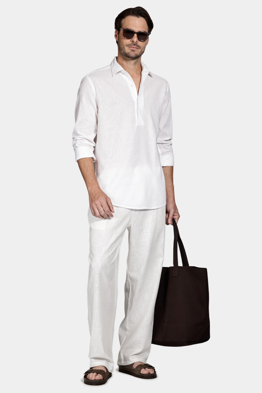 Camisa Manga Longa Bata Regular Rústica Branco — foto 2 de 6