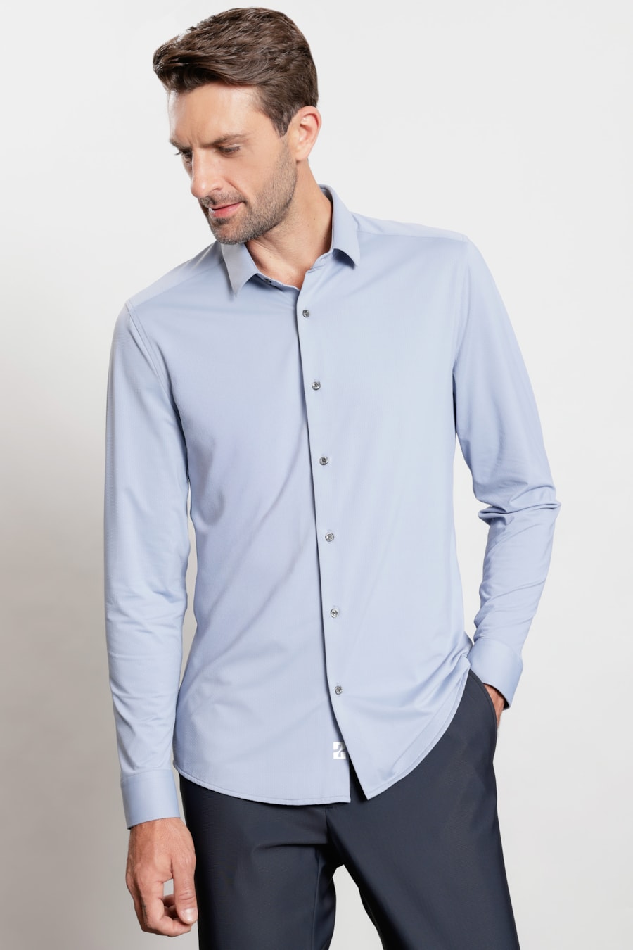 Camisa Manga Longa Bold Everyday Azul Indigo — foto 1 de 6