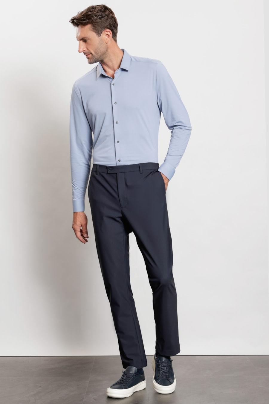 Camisa Manga Longa Bold Everyday Azul Indigo — foto 2 de 6