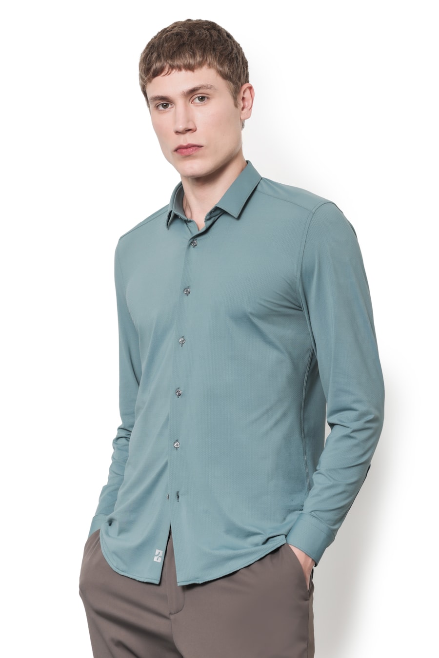 Camisa Manga Longa Bold Everyday Azul Jeans — foto 1 de 12