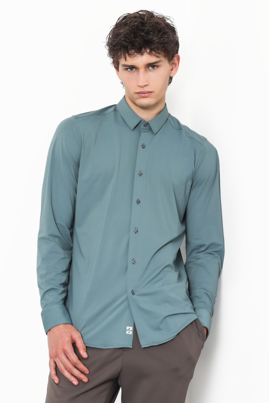 Camisa Manga Longa Bold Everyday Azul Jeans — foto 2 de 12