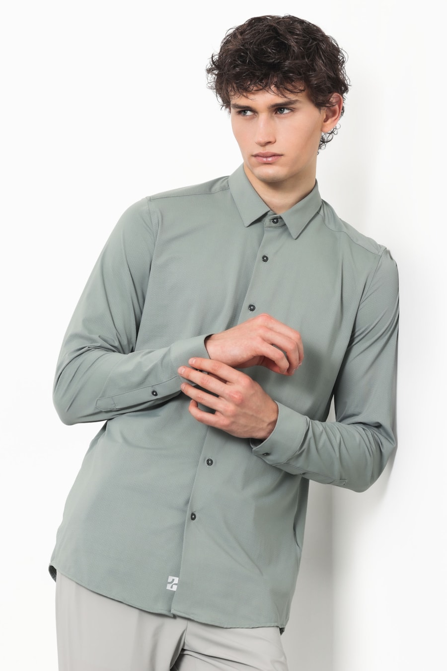 Camisa Manga Longa Bold Everyday Verde Pistache — foto 1 de 5