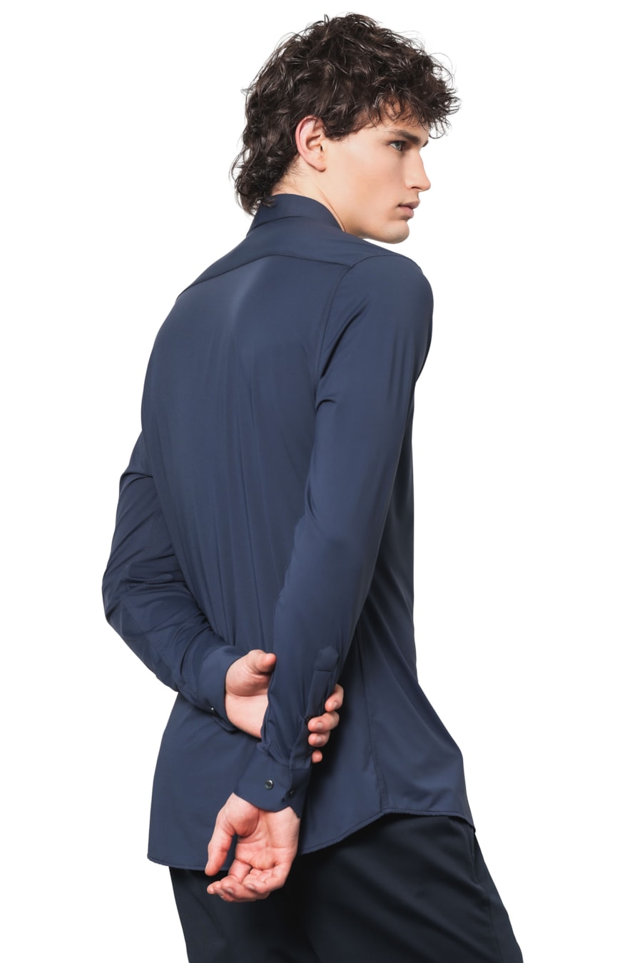 Camisa Manga Longa Bold Fresh Marinho — foto 4 de 5