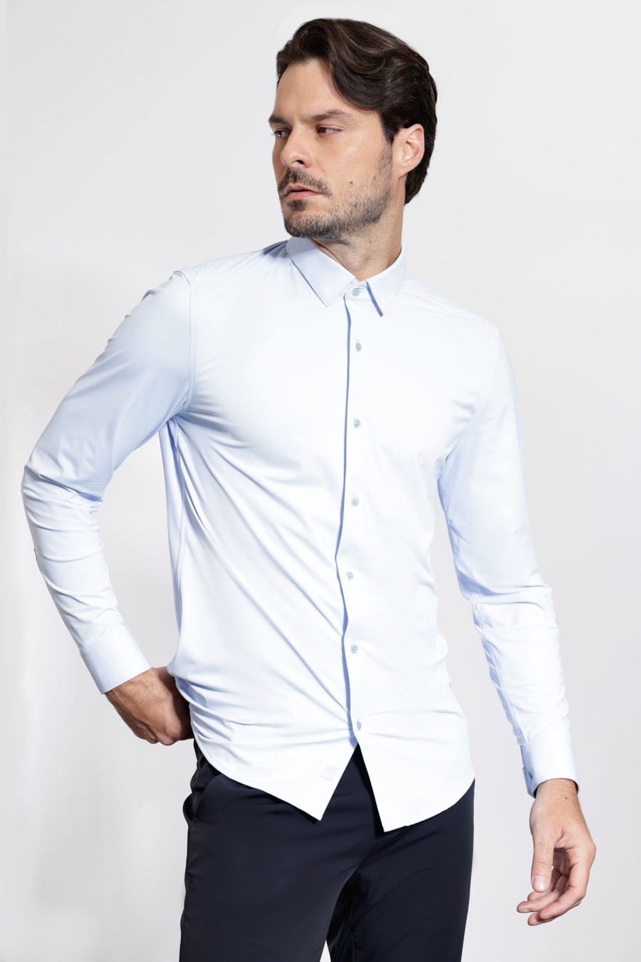 Camisa Manga Longa Classic Everyday Azul Classico — foto 1 de 5