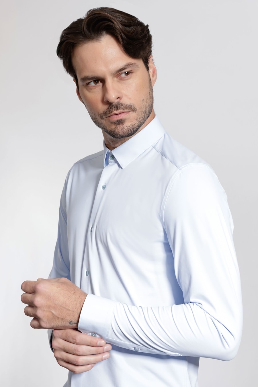 Camisa Manga Longa Classic Everyday Azul Classico — foto 3 de 5