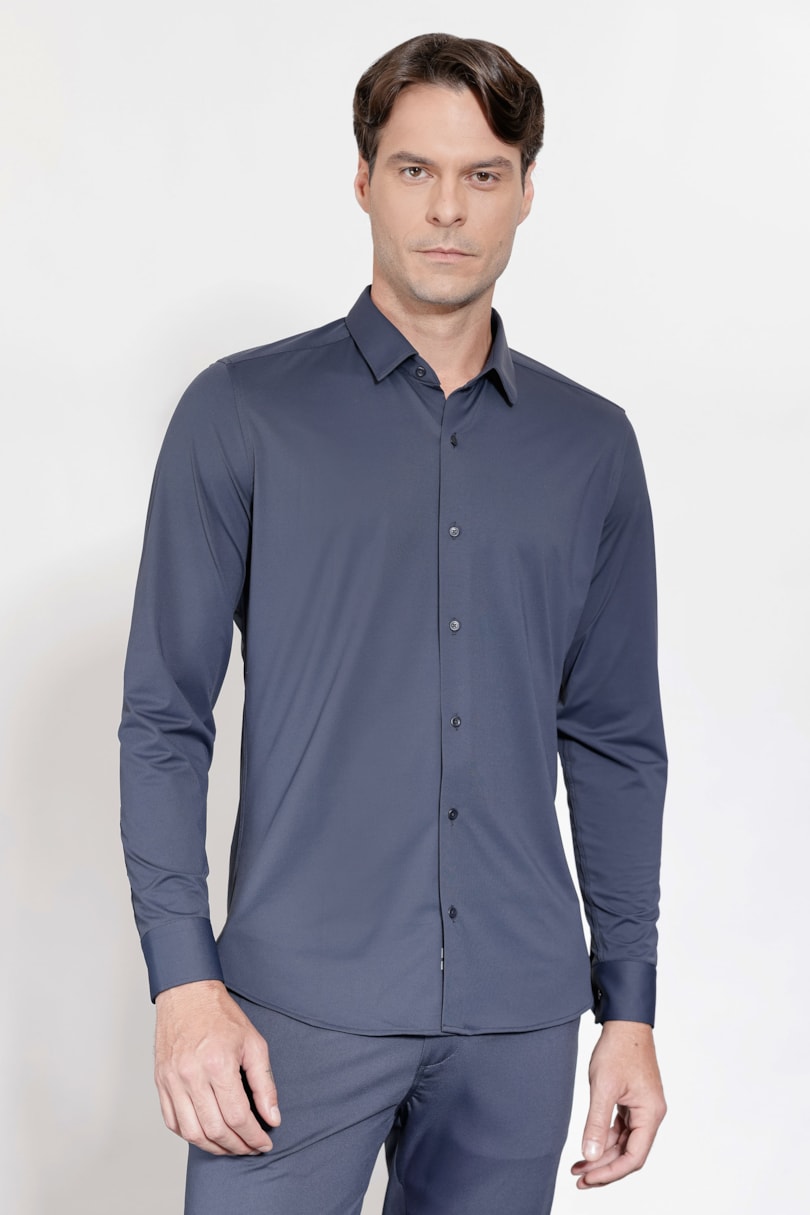 Camisa Manga Longa Classic Everyday Azul Marinho