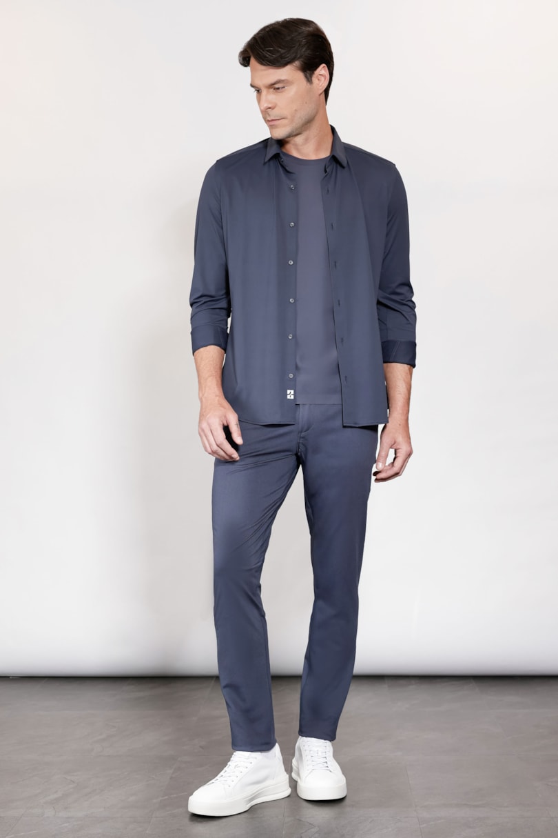 Camisa Manga Longa Classic Everyday Azul Marinho