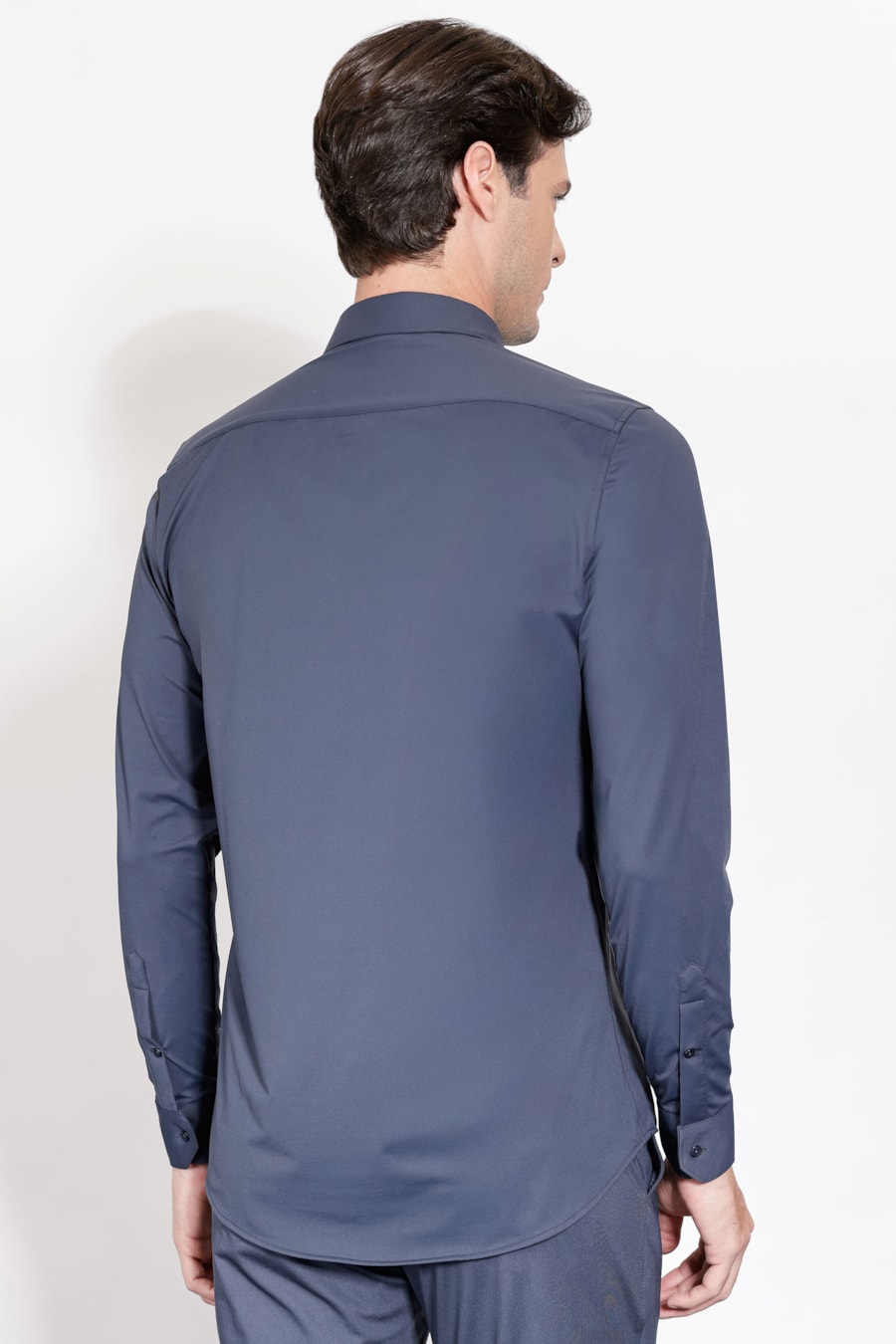 Camisa Manga Longa Classic Everyday Azul Marinho — foto 4 de 5