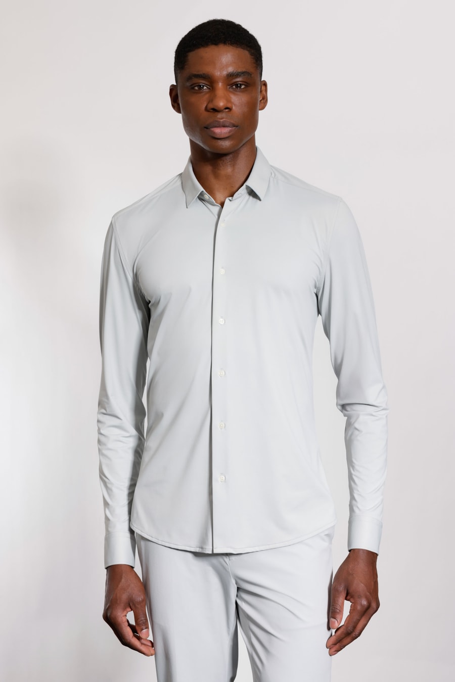 Camisa Manga Longa Classic Everyday Cinza — foto 1 de 5