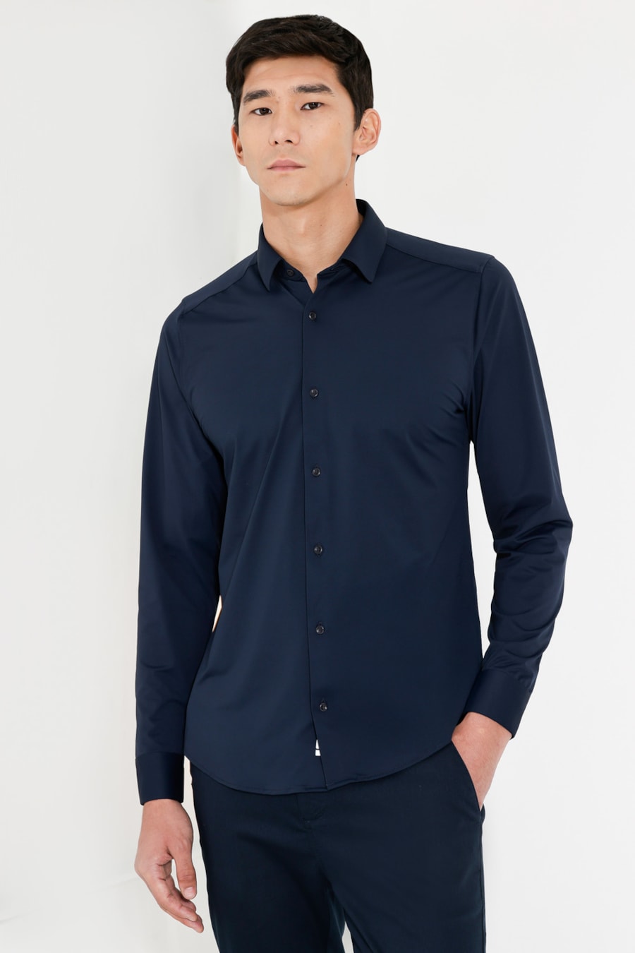 Camisa Manga Longa Classic Everyday Marinho — foto 1 de 6
