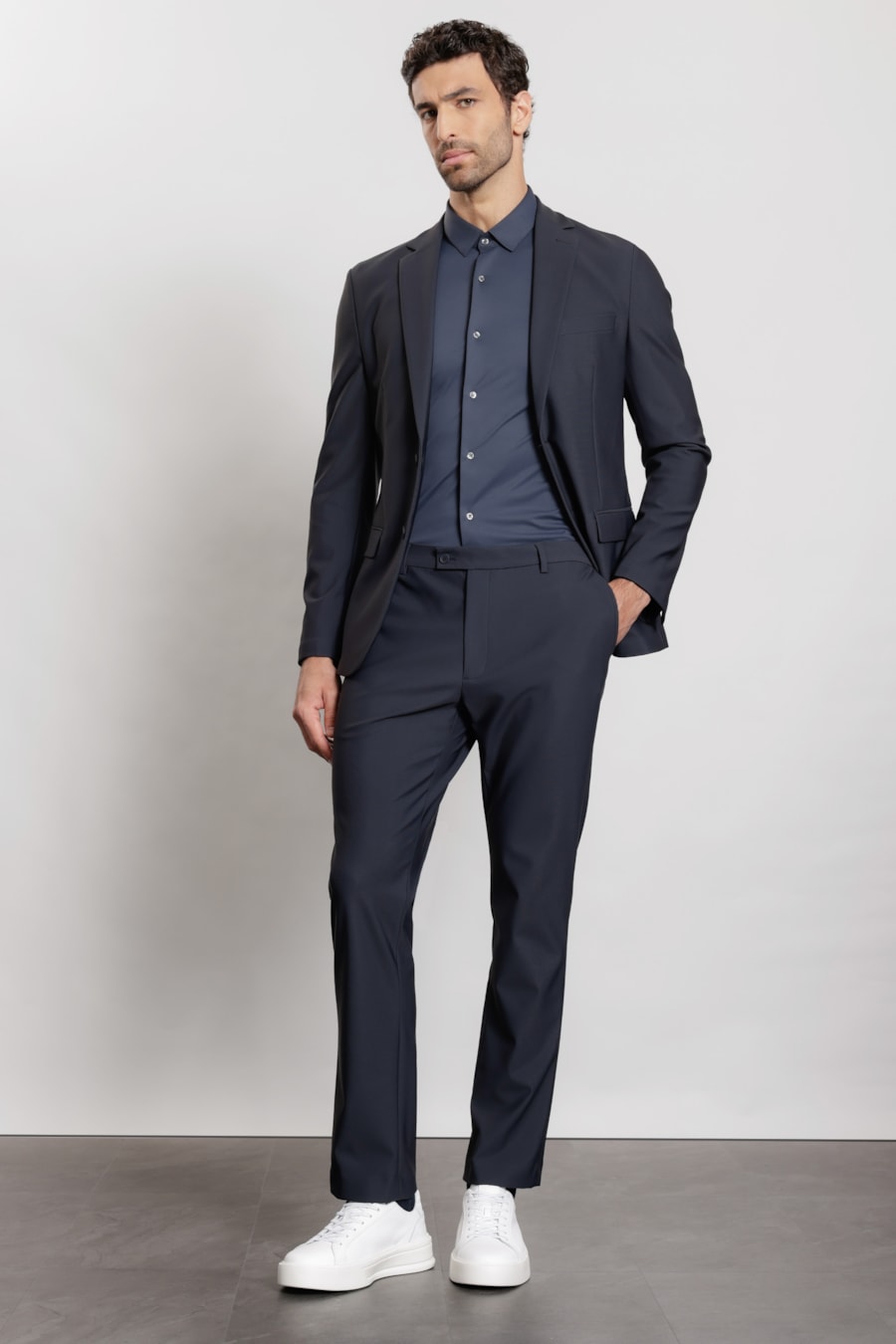Camisa Manga Longa Classic Everyday Marinho — foto 2 de 5