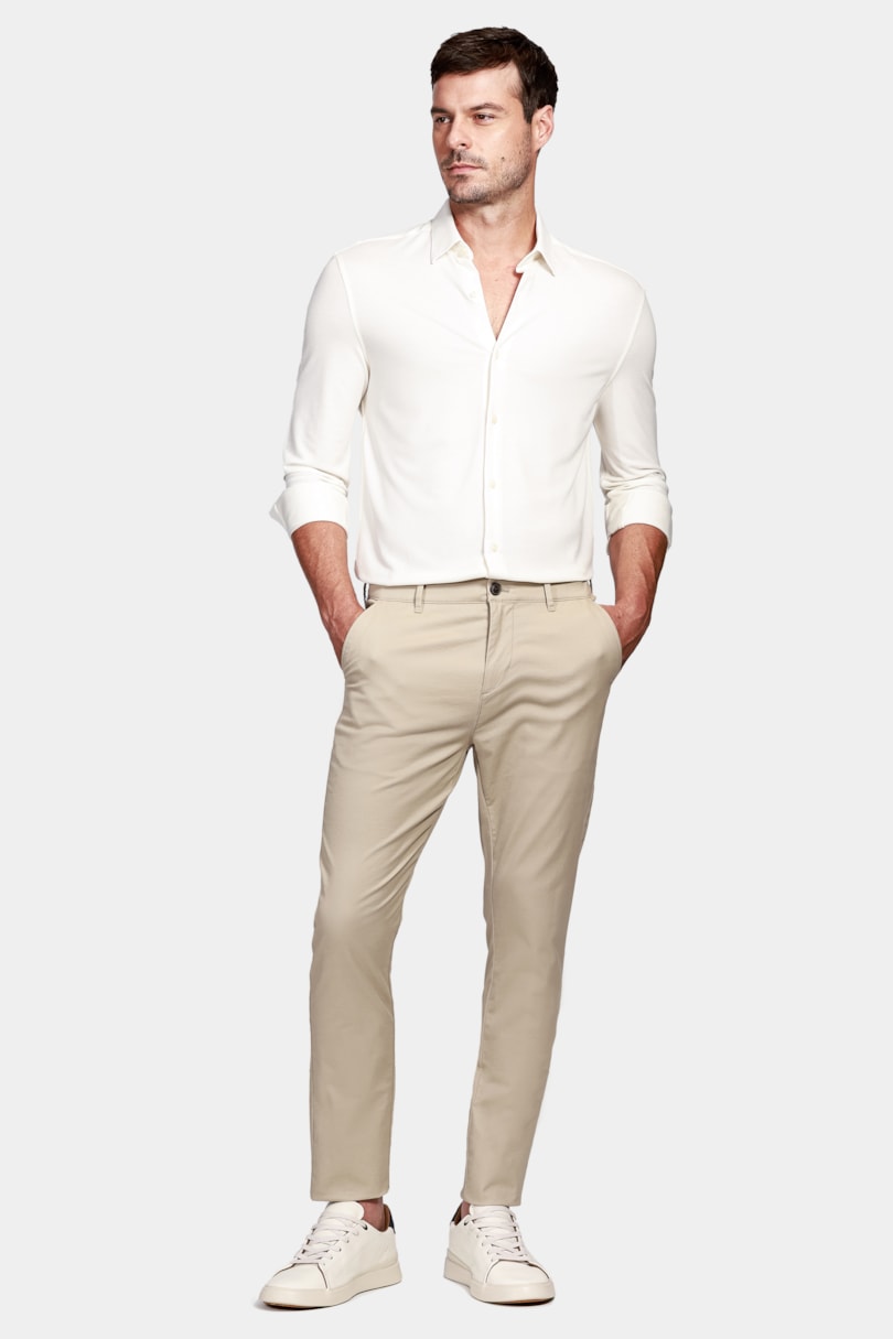 Camisa Manga Longa Cosmo Regular Malha Liquid Repeller Off White