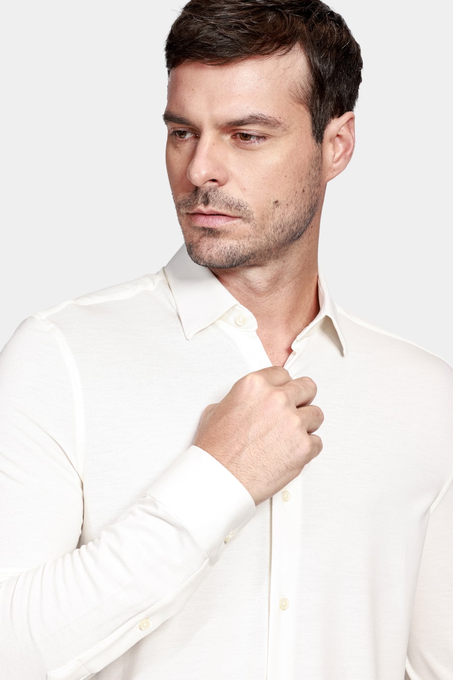 Camisa Manga Longa Cosmo Regular Malha Liquid Repeller Off White — foto 3 de 4