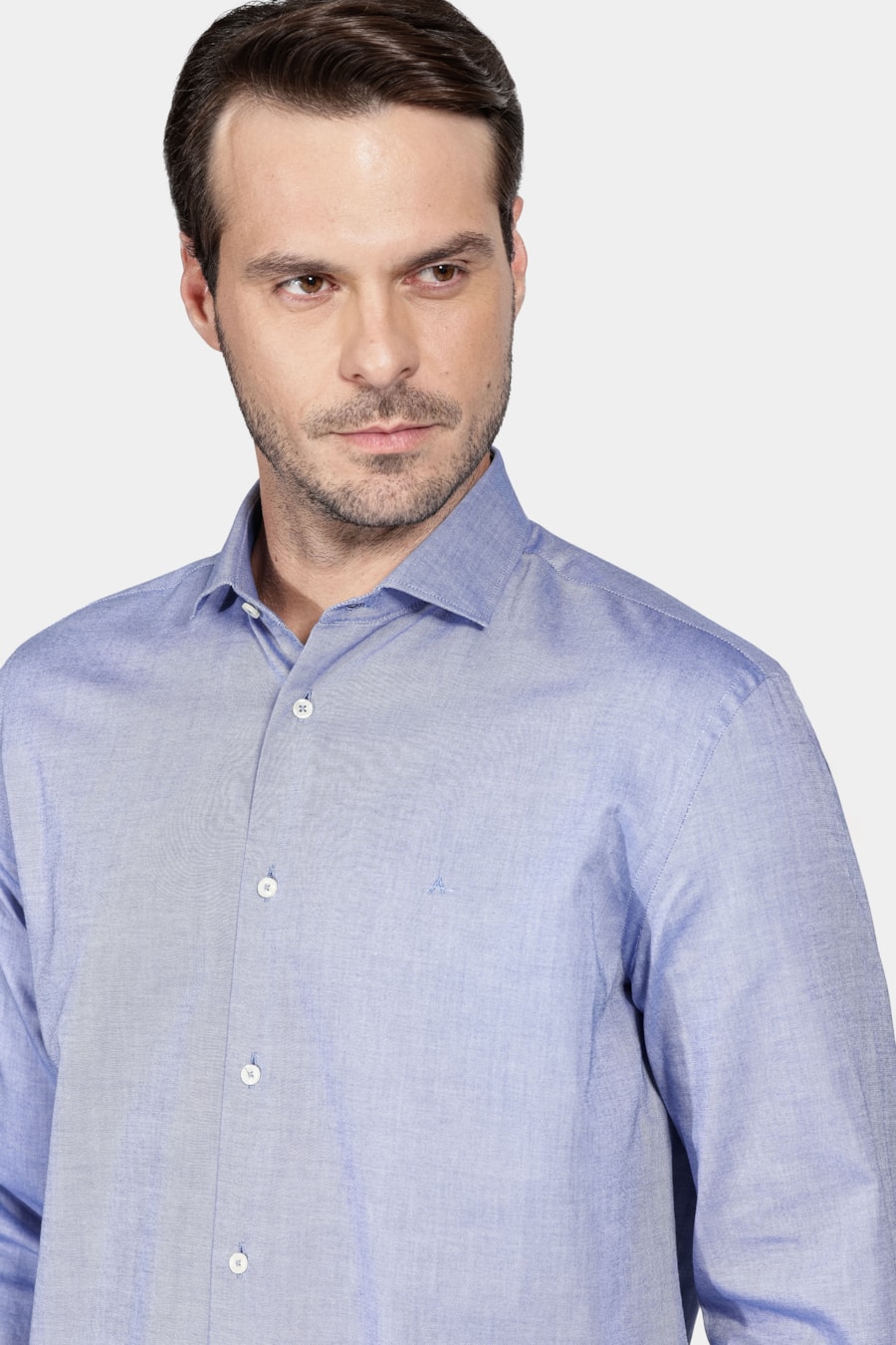 Camisa Manga Longa Cosmo Regular Oxford Azul — foto 3 de 6