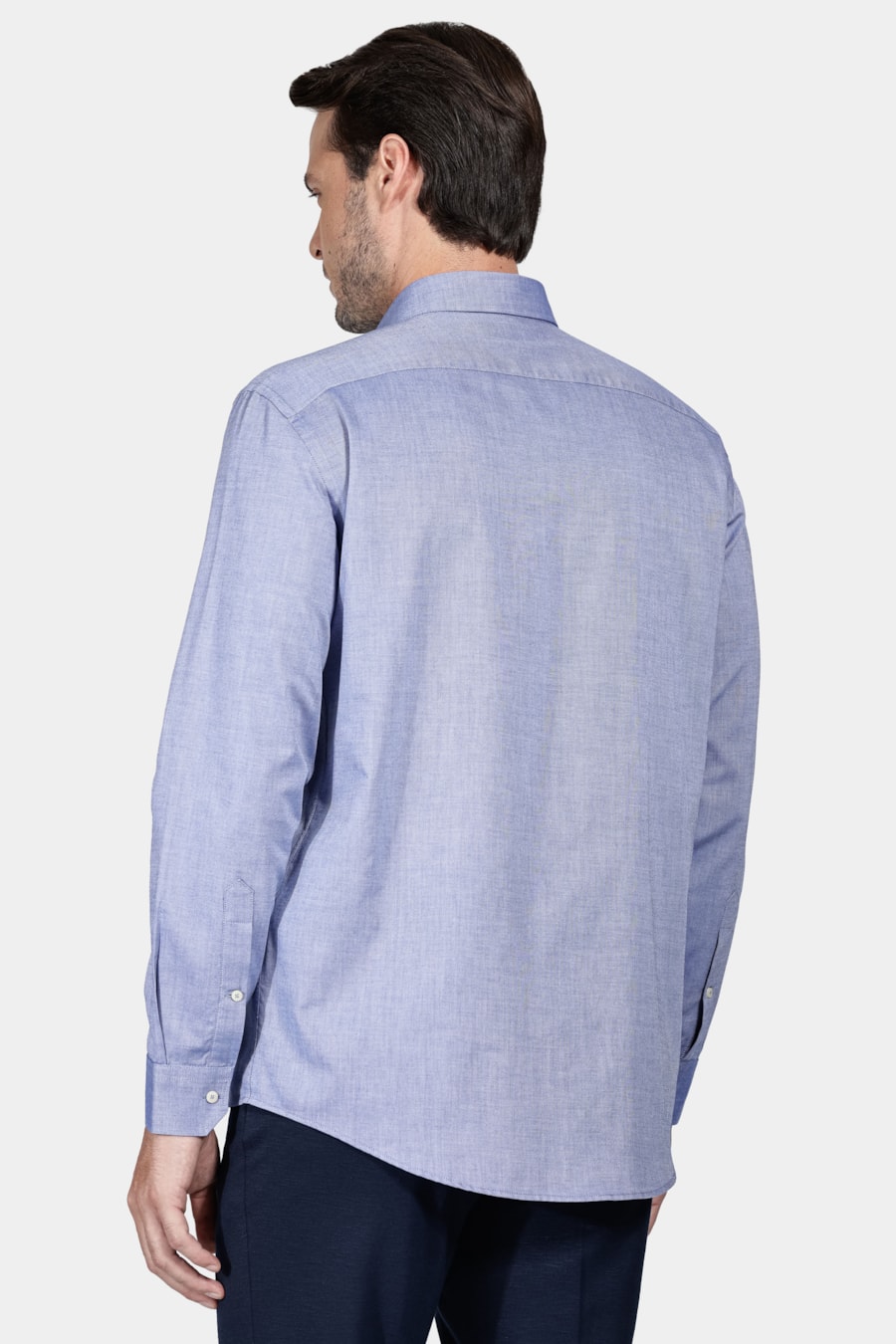 Camisa Manga Longa Cosmo Regular Oxford Azul — foto 4 de 6