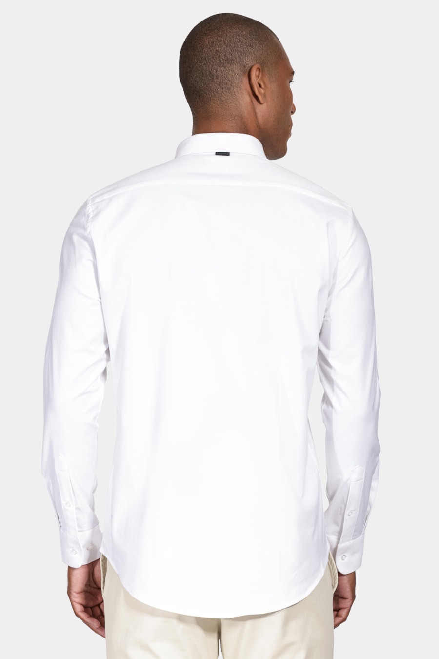 Camisa Manga Longa Cosmo Slim Oxford Stretch Button Down Branco — foto 4 de 6