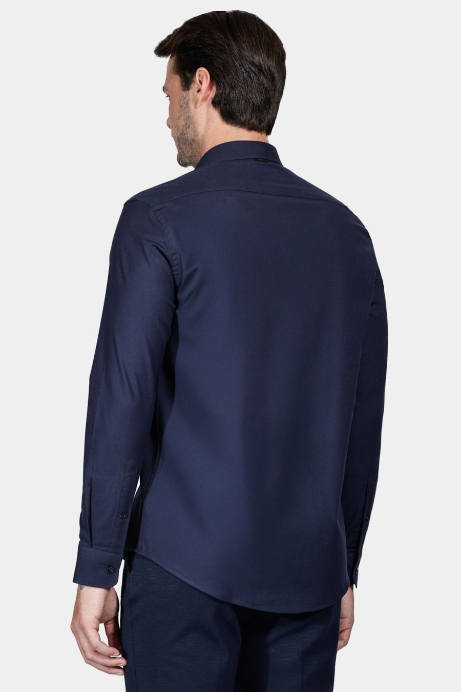 Camisa Manga Longa Cosmo Slim Oxford Stretch Button Down Marinho — foto 4 de 6