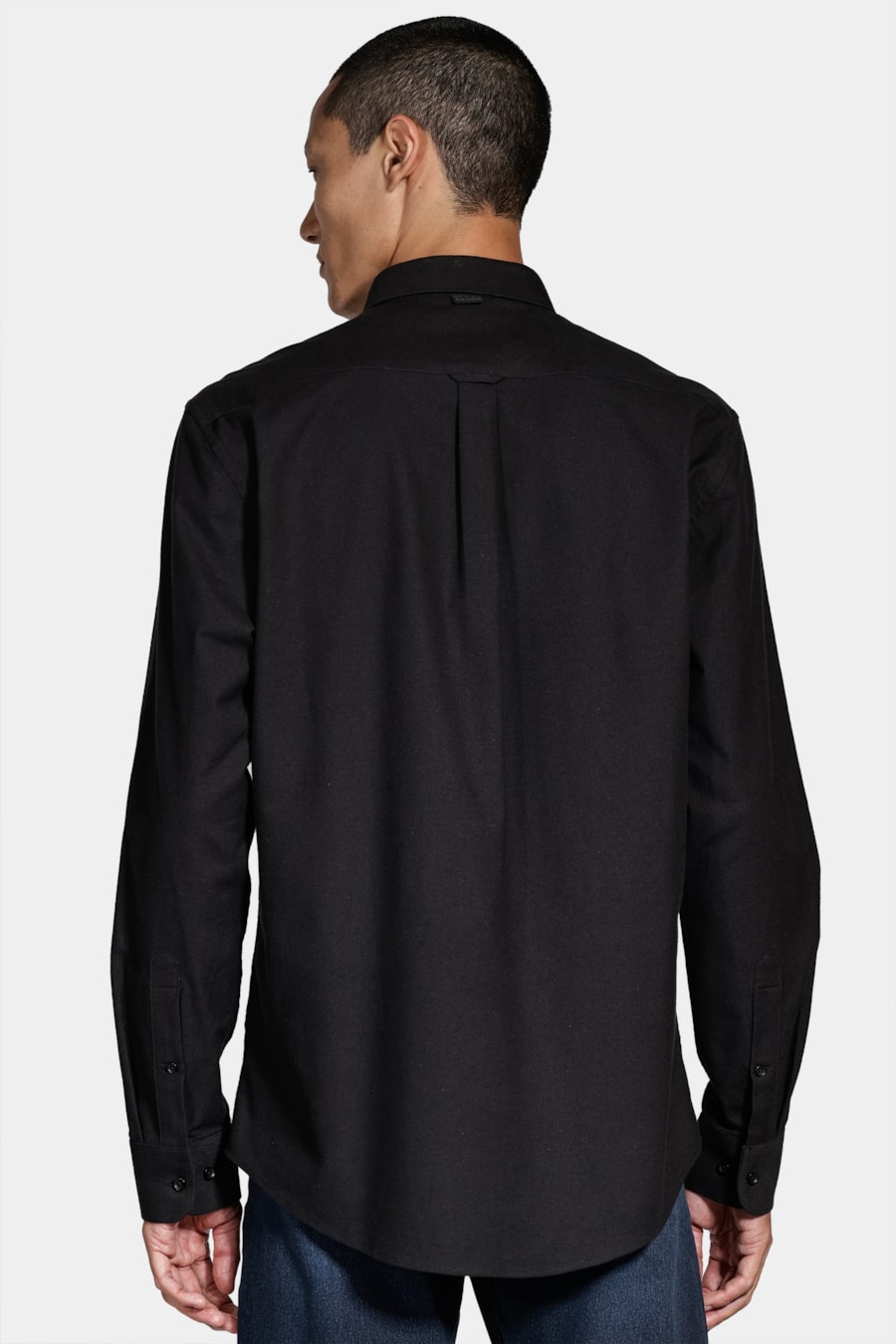 Camisa Manga Longa Cosmo Slim Oxford Stretch Button Down Preto — foto 5 de 6
