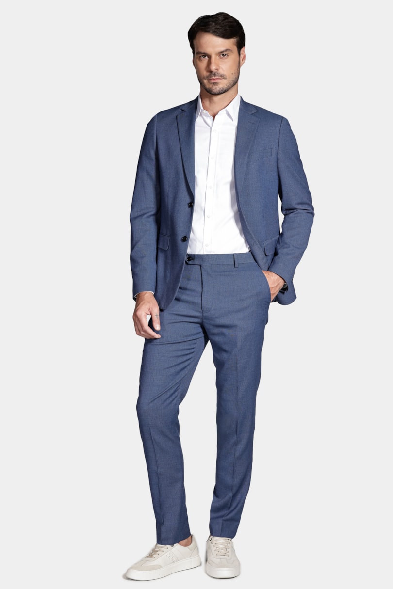 Camisa Manga Longa Cosmo Slim Stretch Maquinetada Lisa Branco