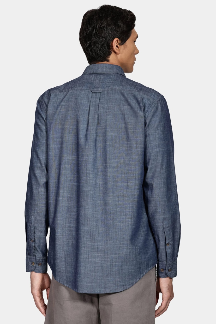 Camisa Manga Longa Denim Like Azul Jeans — foto 4 de 6