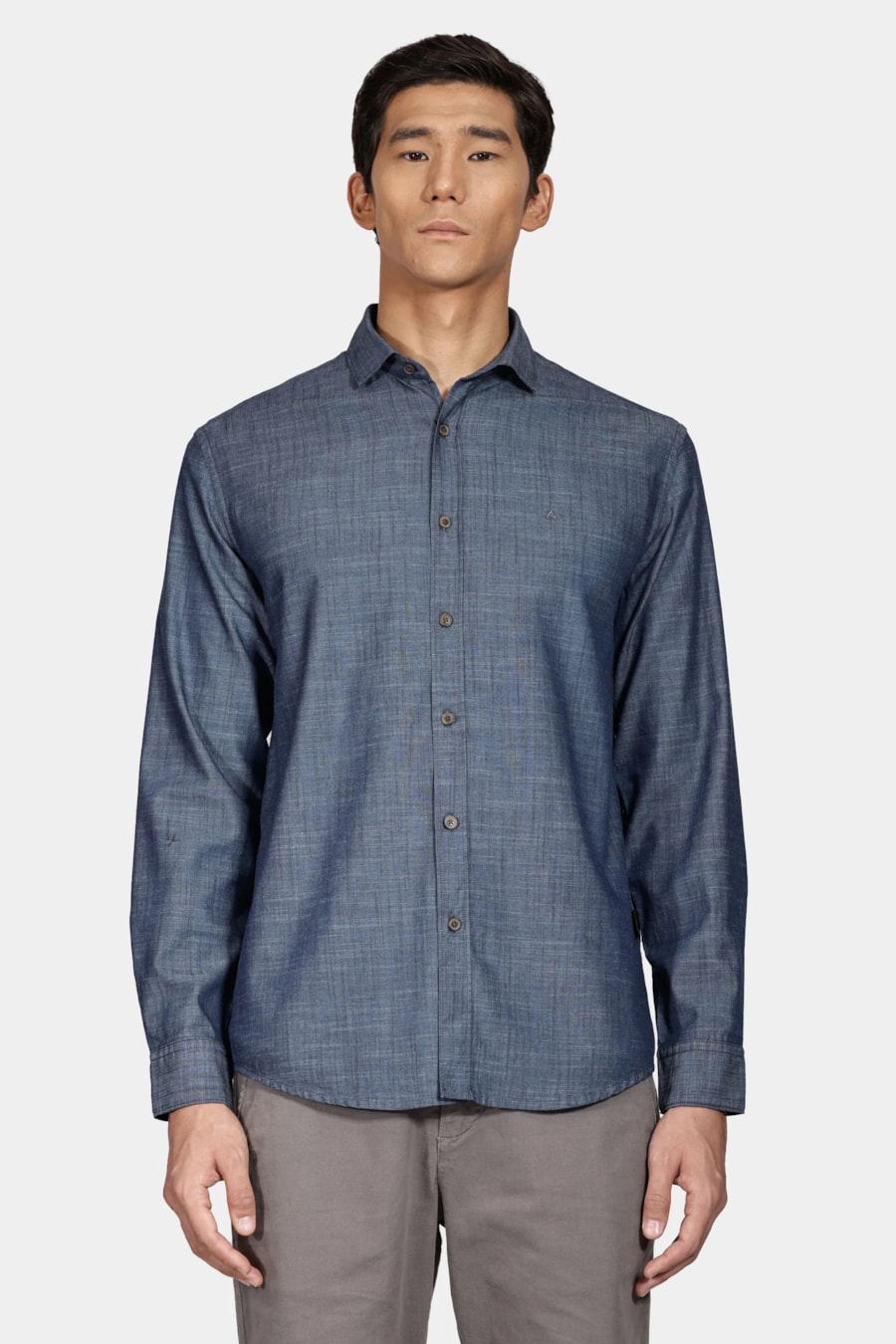 Camisa Manga Longa Denim Like Azul Jeans — foto 1 de 6