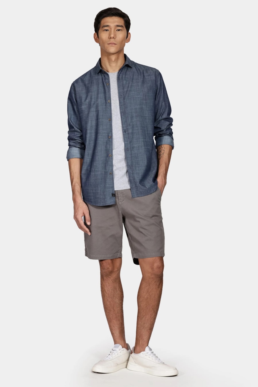 Camisa Manga Longa Denim Like Azul Jeans — foto 2 de 6
