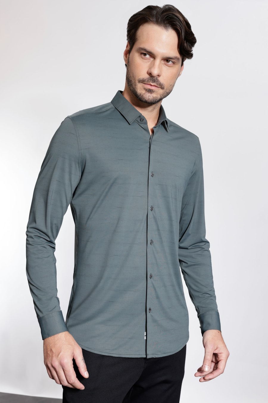 Camisa Manga Longa Digital Dry Defense Verde Garrafa — foto 1 de 5