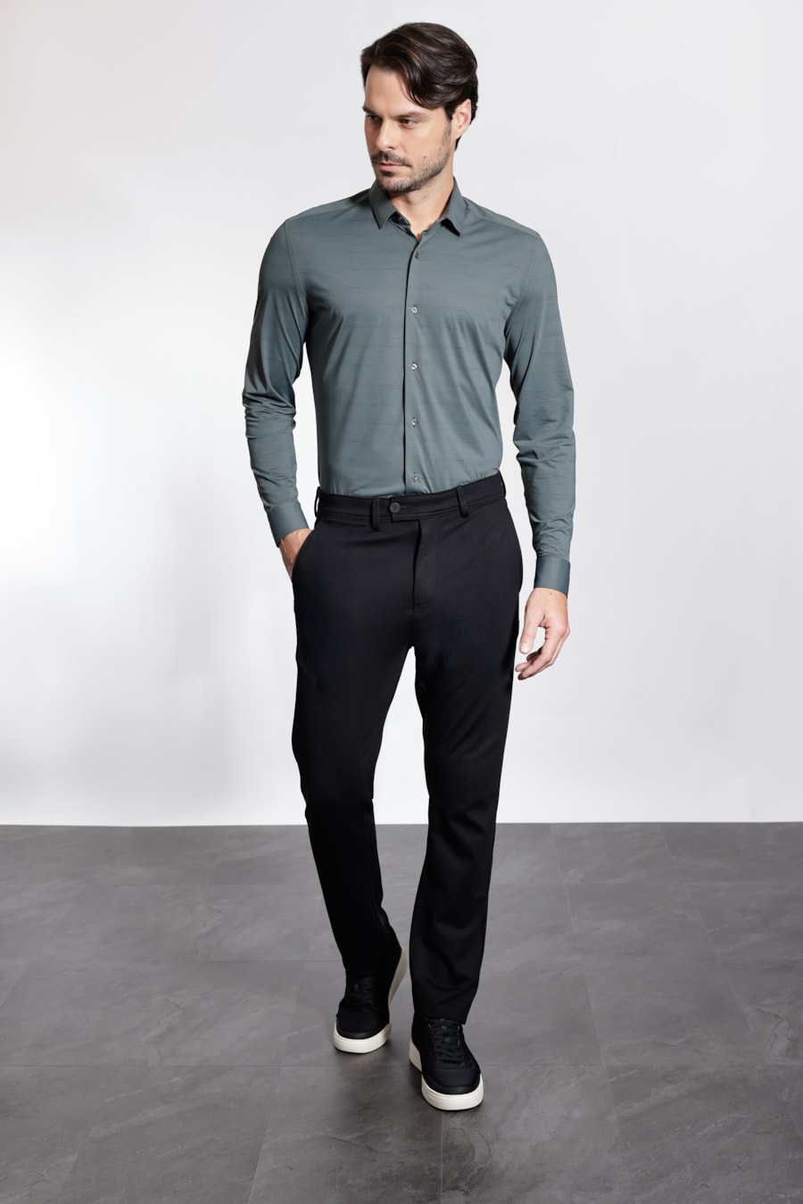 Camisa Manga Longa Digital Dry Defense Verde Garrafa — foto 2 de 5