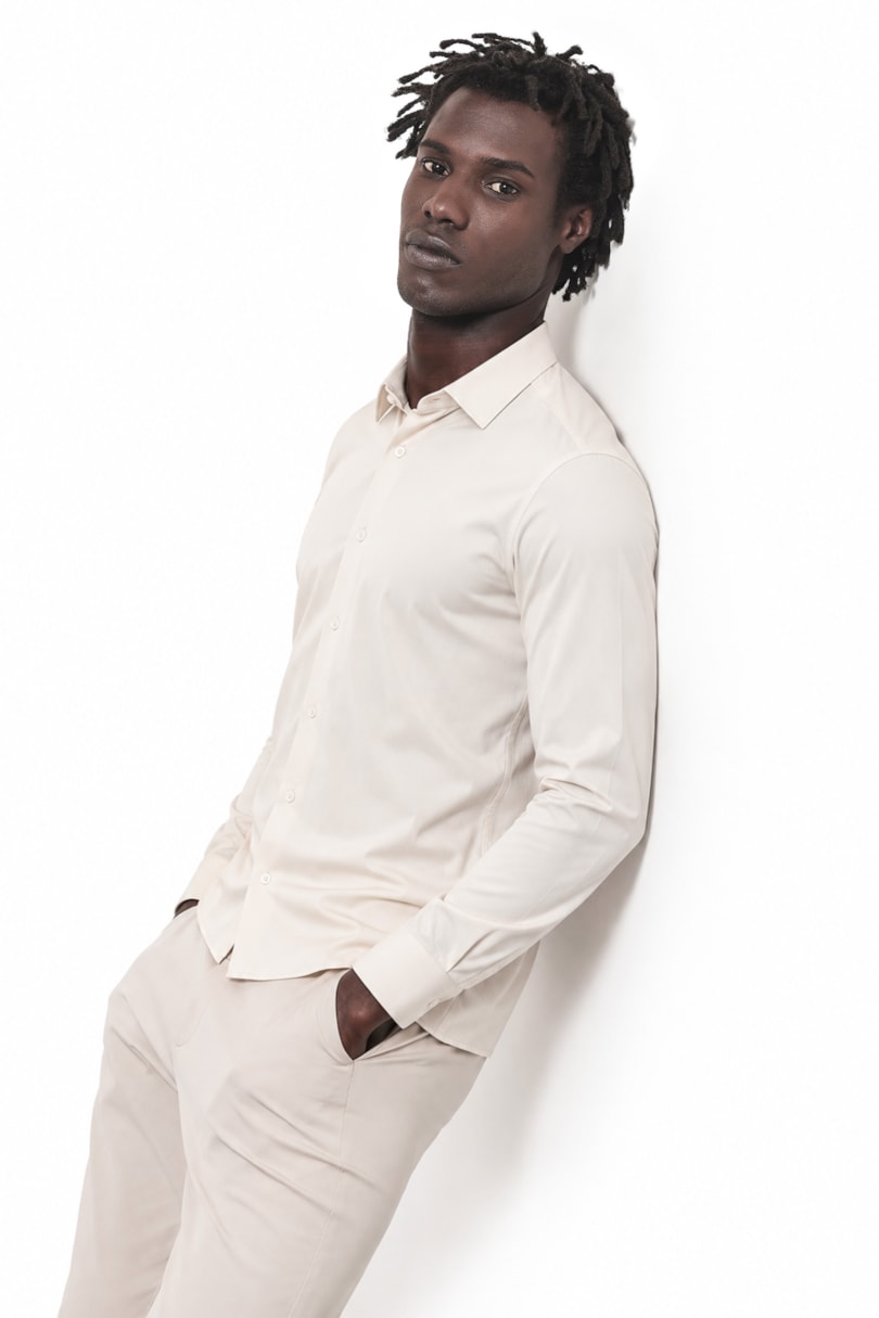 Camisa Manga Longa Easy Iron Algodao
