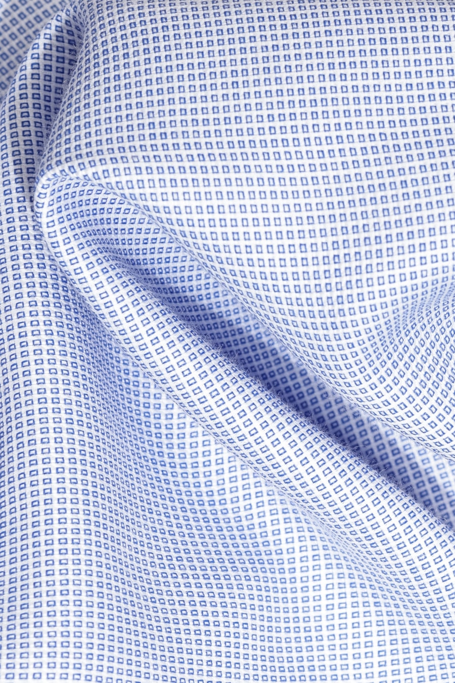 Camisa Manga Longa em Tricoline Maquinetada Azul — foto 5 de 5