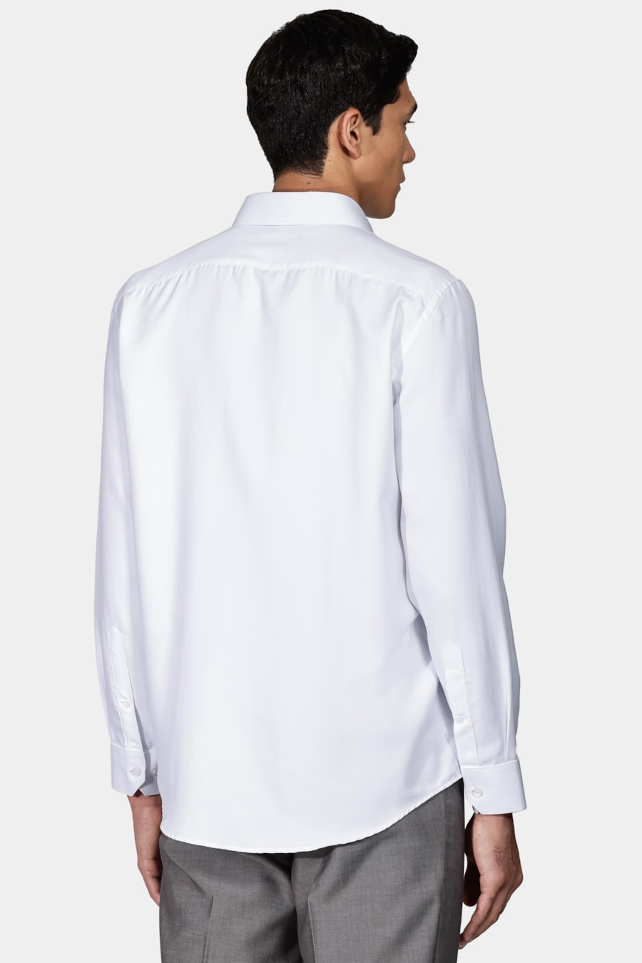 Camisa Manga Longa em Tricoline Maquinetada Branco — foto 4 de 5