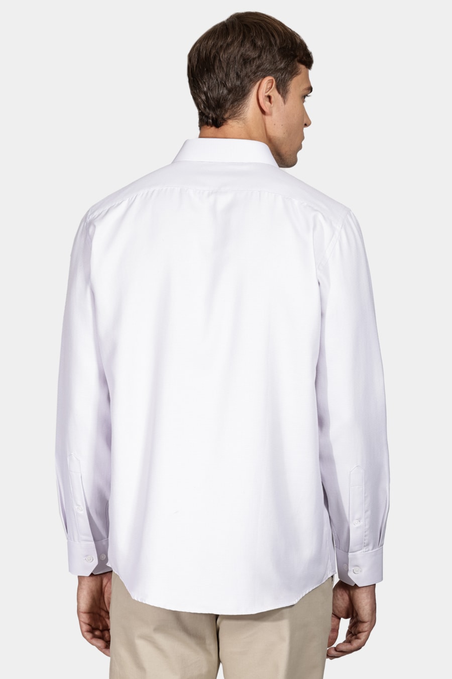 Camisa Manga Longa em Tricoline Maquinetada Lilás — foto 4 de 5